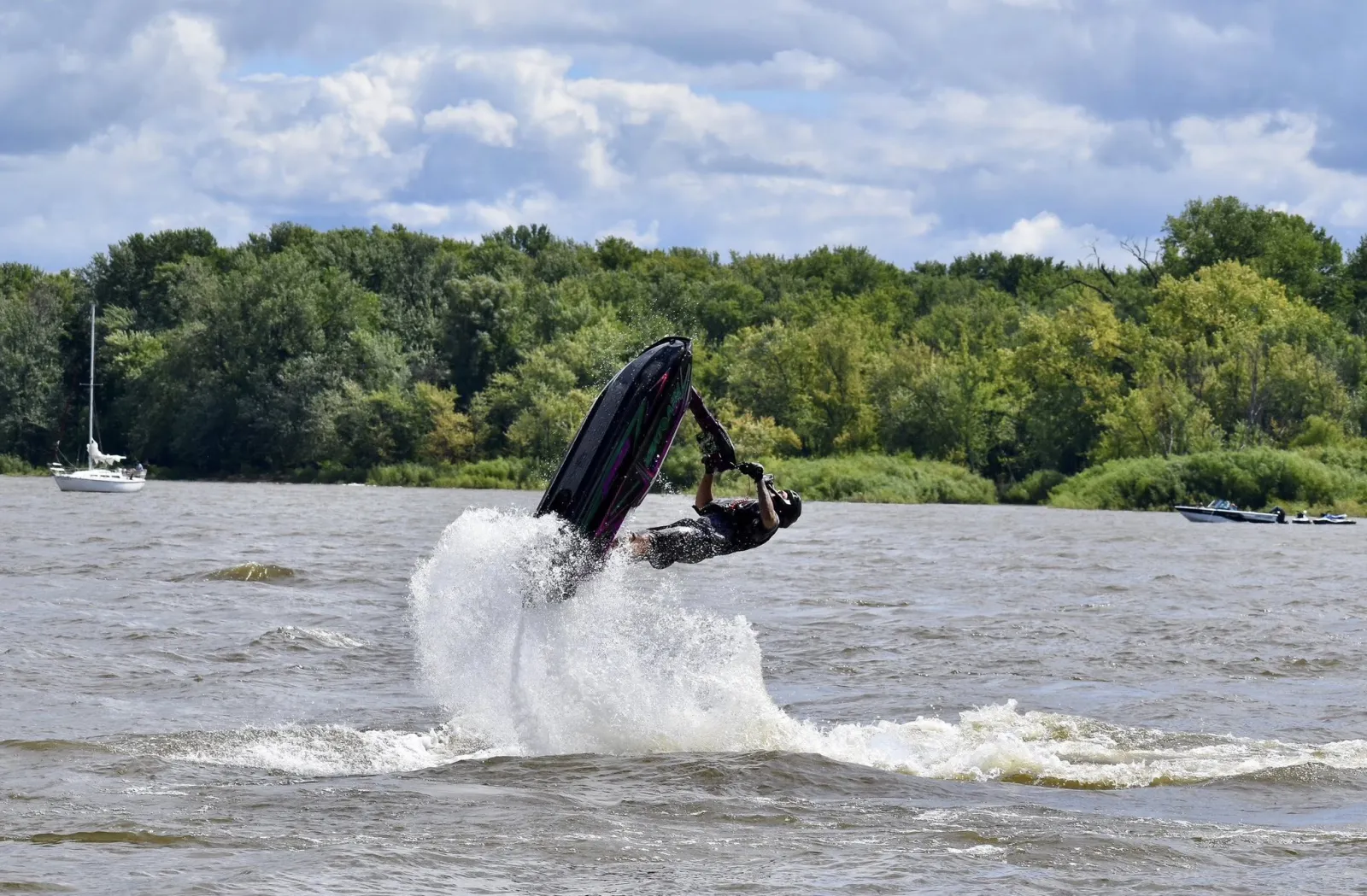 Rider doing a backflip